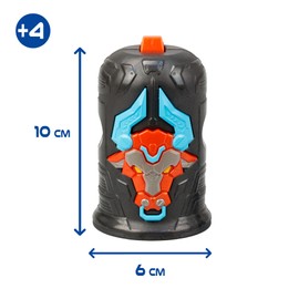 Bizak Spinner Mad 2 Shake, Trottola singola con meccanismo avanzato, Dark Bull, giocattolo da battaglia per bambini e ragazze, +5 anni, 6 stili diversi da collezionare, (62006323-6)