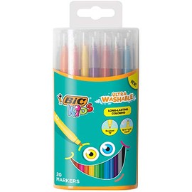 BIC Kids Coloring Pencils, Break Resistant, Splinter Free, Long-Lasting Coloring, Assorted Colors, 20-Pack