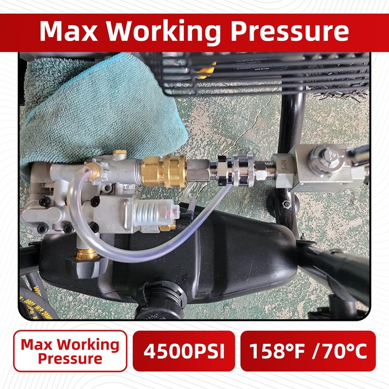 Toolly High Pressure Washer Ball Valve Kit, 3/8 Inch Quick