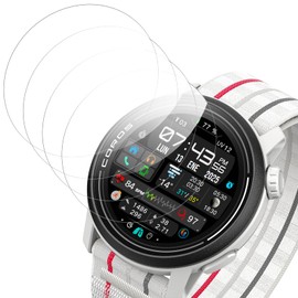 Beukei Pack of 4 protective films for Coros Pace 3 tempered glass, full screen tempered glass, 9H hardness, anti-scratch for Coros Pace 3 protective film