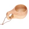 200ml Single Hole Wooden Cup with Hanging Buckle Milk Coffee