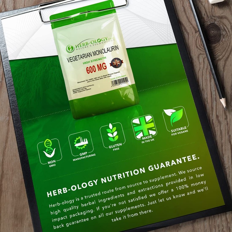 HB Monolaurin | 60 High Strength Monolaurin Capsules - 600mg