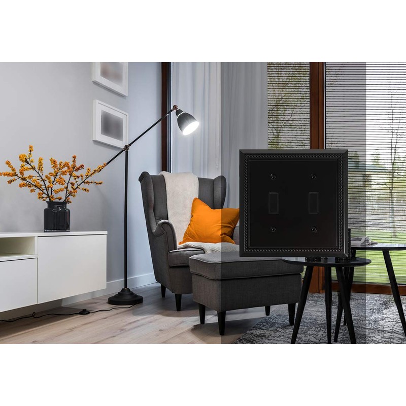 Harmon Designs Sunken Pearls Switch Plate/Wall Plate/Outlet Cover (Double Toggle,