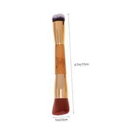 IWOWHERO 2pcs Double Ended Blush Brush Bronzer Face Blush Makeup Brush Material