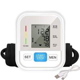 FARMADAR Baumanómetro Digital de Brazo  Monitor de Presión Arterial con Pantalla LED Grande, Fácil de Usar, Medición Precisa y Detección de Ritmo...  