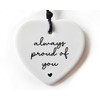 Always proud of you ceramic heart keepsake, Congratulations, New Job,