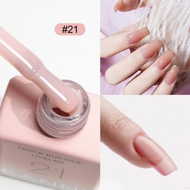 CANNI Quick Builder Nail Gel for Nails – 9ML Nude Pink Soak-Off Nail Strengthening Gel for Apex Building DIY UV LED Manicure