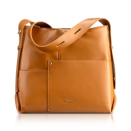 Vulkitty Handbags for Women, Fashion Women's Hobos & Shoulder Bags, Soft Leather Large Crossbody Purses and Hand Bag, Ladies New Chic Tote Hobo Bags with Adjustable Strap, Light Brown