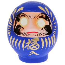 Kotobuki Achievement Daruma Collectible Figurine, Small, Blue