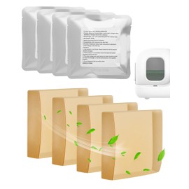 Cunina N50 Cat Smell Odor Eliminator Refill Compatible with PuraMax & MAX PRO Automatic Self Cleaning Litter Box Deodorizer, Pet Litter Deodorizer for Home Toilet, 4-Pack