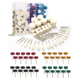 140 PCS Polishing Kit for Dremel, Abrasive Buffing Wheels Polishing Bits for Rotary Tool Accessories with 1/8 Inch Shank, Sanding Kit for Metal, Resin, Wood Watch, Jewelry, Aluminum and Brass with Box