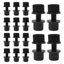 MUQIDA 16 PCS Nylon License Plate Cover Screws, Rust-Proof License Plate Frame Holder Bolts and Nuts, Plastic Motorcycle Tag Screws Fasteners Kit for Bike Yacht, Car Accessories