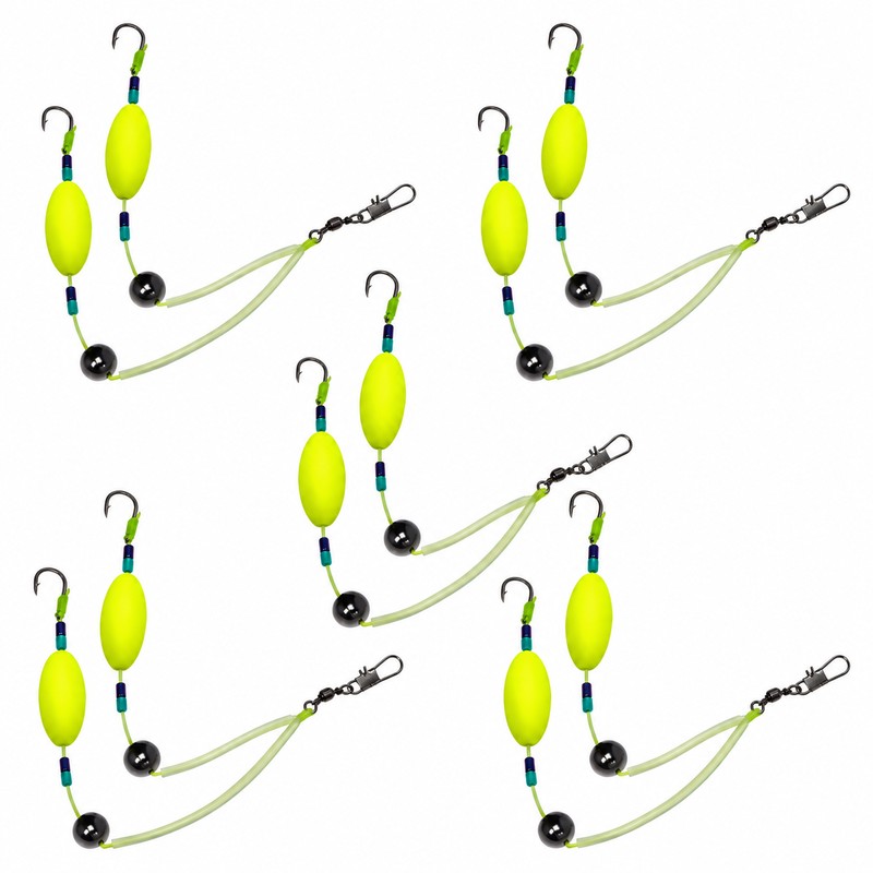 5 Packs Carp Fishing Hook Rig Set – Reverse Off-Bottom