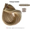 Clip in Hair Extensions Real Human Hair,Golden Blonde Balayage Blonde