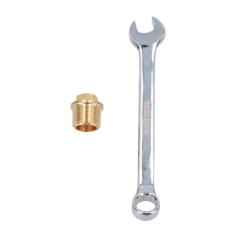 AB Tools Brass Boat Drain Plug & Spanner Speedboat Rib