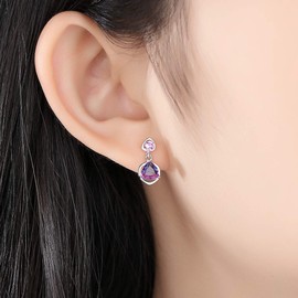 Michooyel Women's 925 Silver Mystic Topaz Swinging Casual Earrings, Popular Accessory, Birthday Gift, Christmas, Birthday, Elegant, For Adults, Allergies, Gift, Sterling Silver, mystic-topaz