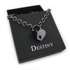 Destiny Love Padlock Choker Collar Necklace with Lock and Two