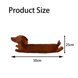 Gwezmxs Dachshund Cuddly Toy Cushion, Dachshund Soft Toy Side Sleeper Pillow - Brown, 50 cm
