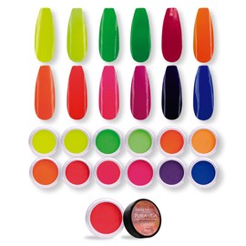 Legacy Nail Acrylic Powder Collections - 12 Colors Professional Nail Art Powder Set Manicure DIY for Dip & Acrylic Nail Extensions (Pura Vida Collection)