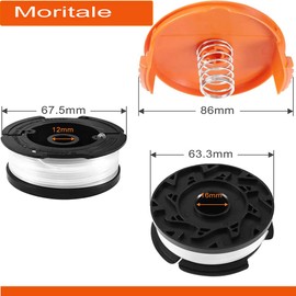 Grass Trimmer Thread Spools for Black and Decker (Length 9.1 m Diameter 1.65 mm) Nylon Thread Spools Thread Cutter A6481 A6485 AF-100 (Black & Decker AF-100, 4 Pieces)