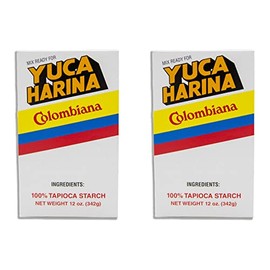 VALUE-PACK - Two Boxes of Yuca Harina (Tapioca Starch) Bundle - Includes 2 Boxes of Yuca Harina COLOMBIANA - 24 Ounce TOTAL - Comes in a Despensa Colombiana Bag. (Pack of 2 Bags of Harina de Yuca, 12 Oz each)