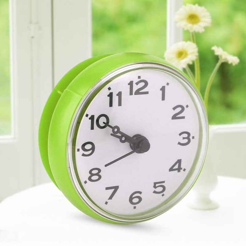 Honiwu Bathroom Shower Clock, Mini Bathroom Clock Waterproof, Alarm Clock