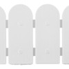 Evelyne Garden Border Edging: Wooden Fence Design - 16pcs White
