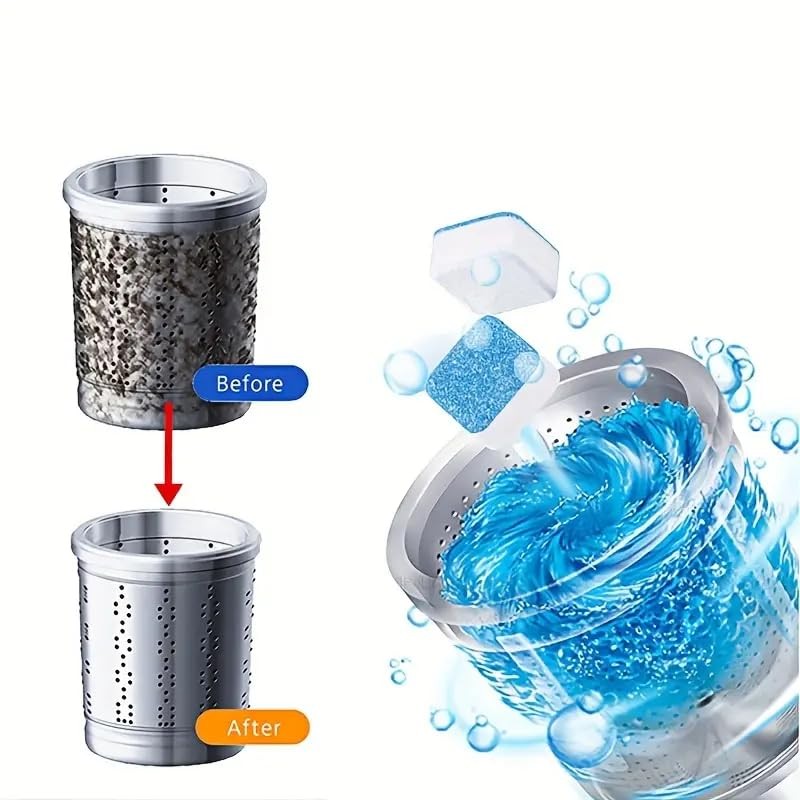 Ruheaou Washing Machine Cleaner Tablets, Deep Clean and Deodorize, 24