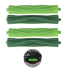 2 Sets Replacement Rubber Brushes Rollers Compatible with iRobot Roomba J & E Series Extractor Roller Kit Main Brushes Rubber Roller Brush Replacement Parts for Superior Cleaning Performance