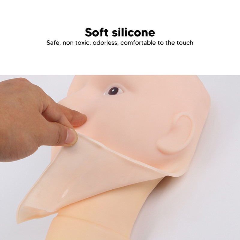Lash Mannequin Head Safe Soft Silicone High Simulation Makeup Practice