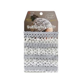 Towa Sangyo Refreshing Mesh Turban, Gray, Approx. 7.1 x 6.7 inches (18 x 17 cm), Prevents Marks on Your Hair, Convenient for Facial Cleansing and Bathing