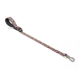 TSPRO Training Lead for Dogs with Sturdy Metal Buckle, 26 Inches Adjustable Short Dog Lead for Large Dogs, Comfortable Padded Handle (Leopard Print)