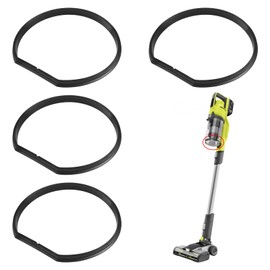 INTHVKIL 4Pcs Replacement Gasket for Ryobi 18v Stick Vacuum Dust Bin Lid PCL720, PBLSV716, PBLSV717 Canister Missing Seal