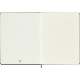 Moleskine Classic Squared Paper Notebook, Hard Cover and Elastic Closure Journal, Color Myrtle Green, Size Extra Large 19 x 25 cm, 192 Pages