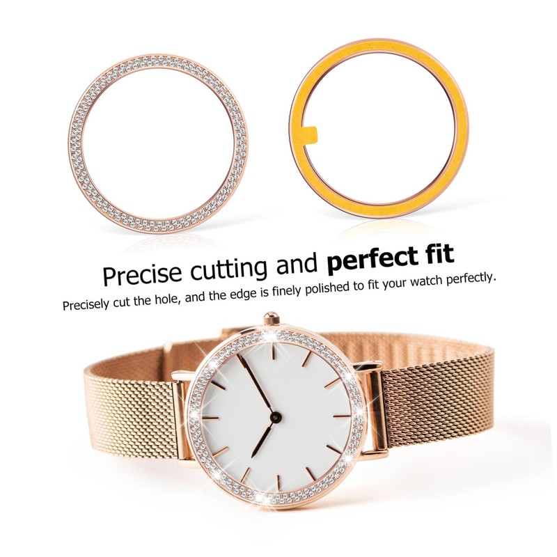 COHEALI Rhinestone Watch Ring Protector Case for Watch Stylish Bezel