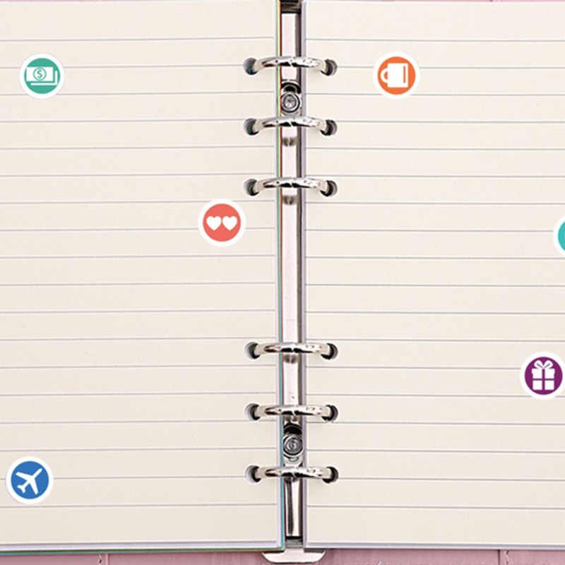 A6 Pattern PU Leather Budget Organiser with Magnetic Buckle Budget