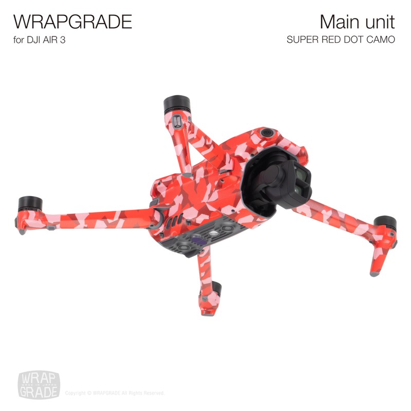 WRAPGRADE Skin Compatible with DJI Air 3 (Super Red Dot
