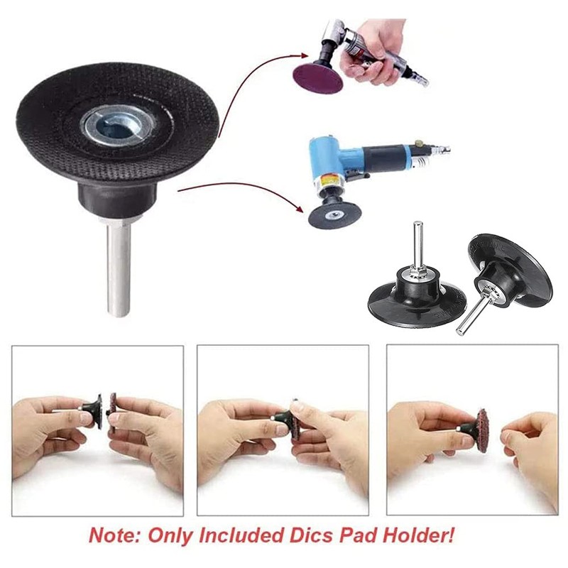 Bestgle 2pcs 1/4" Shank 3" Rotary Disc Pad Holder Type