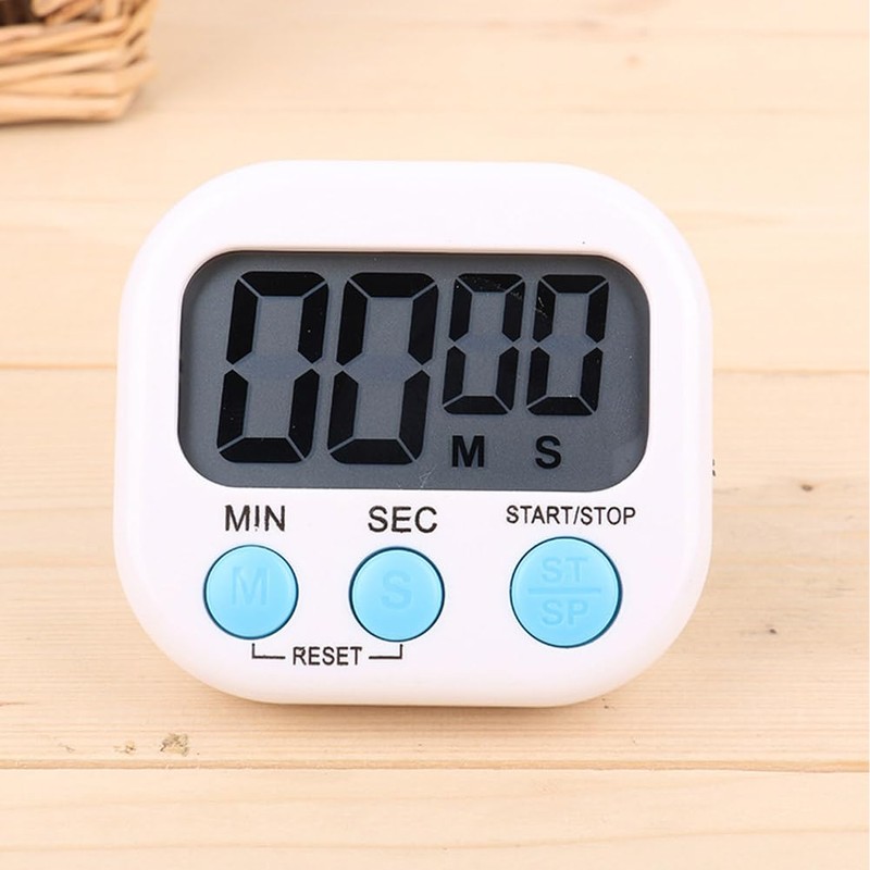 SULIVES 4PCS Digital Kitchen Timer Magnetic Backing Stand Timers, LCD