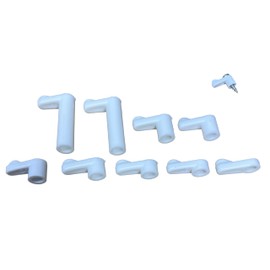 Window Screen Clips / “White” Plastic (Choose Your Size! /Size Run Flush up to 1-3/16” Offset) New or Replacement (10 Pack with All Needed Hardware Included) by E.H.C. (1/16" Offset)
