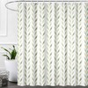 Ruelvth Sage Green Shower Curtain, Spring Green Leaves Shower Curtain