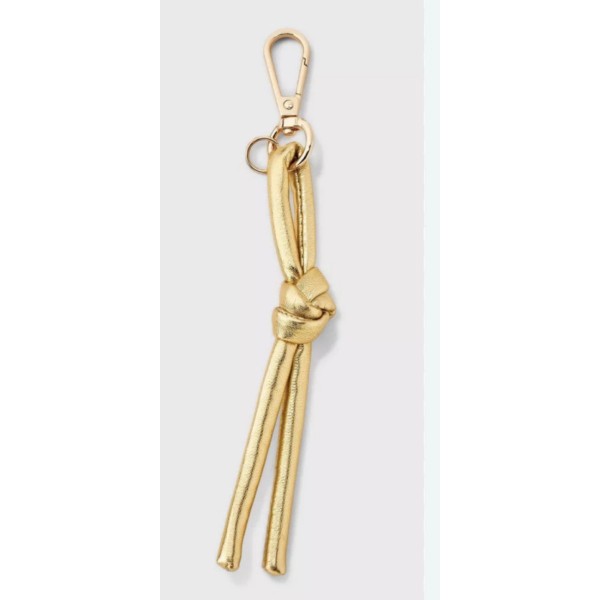 A New Day Bag Charm Key Chain Zipper Pull Gold