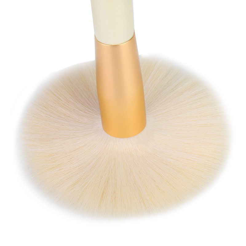 ZOREYA 10pcs Pearl White Portable Professional Makeup Blending Brushes Set