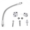 Engine Throttle Body Bypass Hose Kit, 3-Bolt DBC DBW Gen 3 Coolant Crossover Steam Tube Stainless Steel Braided Hose Vent Kit, for GM LS Series Engines LS1 LSX LM7 LR4 LQ4 LS6 L59 LQ9 LM4 L33