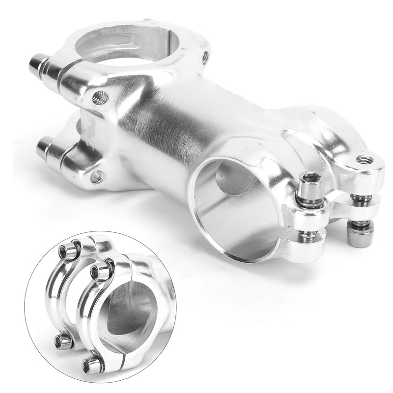 MEIJUN 31.8mm Bike Silver Stem Aluminum Alloy Bicycle Handlebar Stem