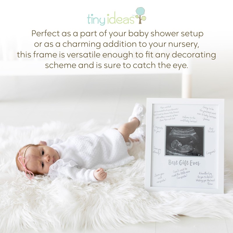 Tiny Ideas Sonogram Signature Frame - Ultrasound Picture Keepsake, Gender