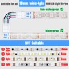 GXILEE Solderless Led Light Connectors 4 pin 10 Pack and