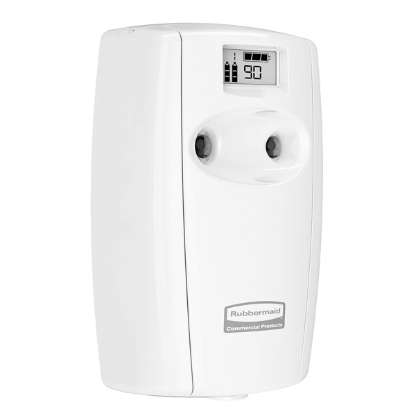 Rubbermaid Commercial FG4870056 Microburst Duet 2-Fragrance Aerosol Odor Control Air Care System, Dispenser, White/White