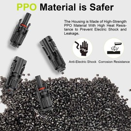 30 Pairs Solar Connector (10AWG), 60Pcs Solar Panel Cable Connectors Adapter Male/Female IP68 1000V 30A 10AWG 12AWG 14AWG Waterproof Dustproof Connector with 2 Spanners (30 Pairs Solar Connectors)