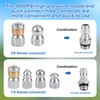 10pcs Sewer Jetter Nozzle Kit - Stainless Steel, 1/4" &